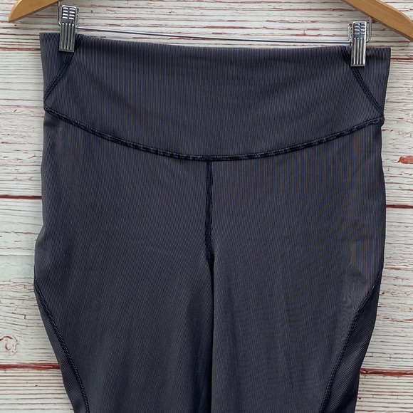 Lululemon Base Pace High-Rise Tight 25 Two-Tone Ribbed Black / Gull Grey Sz 10 - Picture 5 of 12